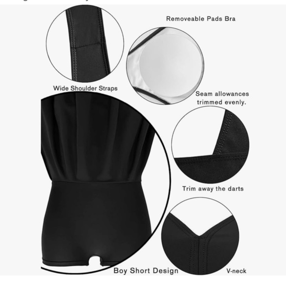 Plus Size Swimdress Women One Piece Swimsuit Dresses Skirt Bathing Suit/size XXL - Picture 11 of 11